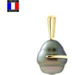 Pendentif - compagnie gnrale des perles - vritable perle de tahiti 9 - 10 mm - or jaune 18 cts - bijou ...