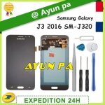 Complet vitre tactile + cran lcd pour samsung galaxy j3 2016 j320 j320m j320f sm - j320fn noir