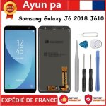 Complet vitre tactile + cran lcd pour samsung galaxy j6 plus 2018 j610 noir
