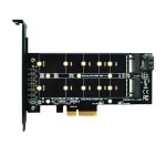 Composants nvme b - key noir m carte adaptateur m. 2 ordinateur double interface ssd ngff  pcie x4 accessoire ...