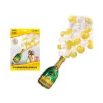 Composition ballon champagne et 54 ballons festif or