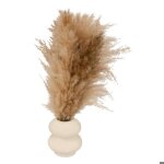 Composition florale avec vase glen vase en c�ramique blanc h42cm - atmosphera createur dinterieur