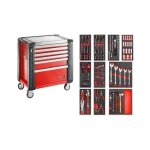 Composition doutillage + servante 4 modules 6 tiroirs - facom - jet. 6m4plpf