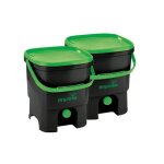 Composteur bokashi organko skaza - lot de 2 avec 1 kg dactivateur - noir / vert Composteur bokashi organko skaza - lot de 2 avec 1 kg dactivateur - noir / vert