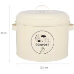 Composteur de cuisine - on range tout ! - beige - 6. 3l - filtre carbone int�gr� - 21 cm de hauteur