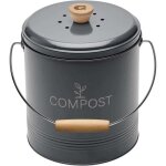 Composteur de cuisine en mtal avec filtre et seau en platique 4. 5 litres