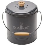 Composteur de cuisine en métal avec filtre et seau en platique 4. 5 litres Composteur de cuisine en métal avec filtre et seau en platique 4. 5 litres