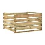 Vidaxl composteur de jardin  lattes 120x120x70cm bois de pin imprgn 316060