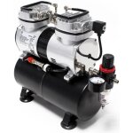 Wiltec compresseur � membrane a�rographe airbrush as196 ? 2 cylindres ? 6 bar ? diaphragme ? sans huile ...