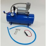 Compresseur dair 12v + r�servoir 6l 10bar 150psi kit alimentation en air - klaxon � air gonflage de pneus ...