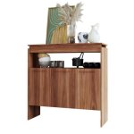 Comptoir bar 3 portes 3 niches chtaignier float l 90 h 90 p 29. 5 cm - l 90 x l 29. 5 x h 90 cm