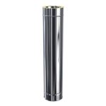 Conduit de cheminée - elément - 1000 - double paroi - inox 316 - Ø80mm Conduit de cheminée - elément - 1000 - double paroi - inox 316 - Ø80mm