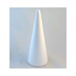Cone en polystyr�ne - le polystyr�ne - 30 cm - blanc - d�coration no�l - quilling facile