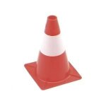 Cone de signalisation rouge - blanc 30cm