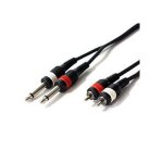 Conecticplus c�ble 2 jack 6. 35 m�les 2 rca m�les 3m