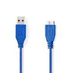 Conecticplus c�ble usb 3. 0 vers micro usb b - bleu 1m