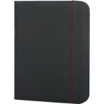 Conf�rencier - simili cuir - 1813068 - noir avec liseret rouge - taille unique - �lastique d�coratif