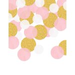 Confettis de table ronds roses et dor�s paillet�s 42 g