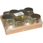 Confituriers - artub - lot de 12 - 44 ml - couvercle dor� - verre