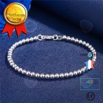 Confo� bracelet en perles creuses plaqu� argent bijoux fantaisie dames bracelet � breloques en perles ...