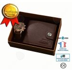 Montre et portefeuille - confo® - coffret cadeau créatif - pu et métal - style chic - pour homme Montre et portefeuille - confo® - coffret cadeau créatif - pu et métal - style chic - pour homme