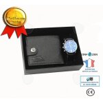 Coffret cadeau - confo® - montre et portefeuille - pu et métal - style tendance - pour homme Coffret cadeau - confo® - montre et portefeuille - pu et métal - style tendance - pour homme