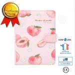 Confo carnet a5 bloc - notes  boucle magntique journal  main livre  couverture rigide cahier rose ...
