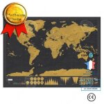 Confo carte du monde  gratter voyage affiche (82x59 cm) scratch off world map grattez les endroits que ...