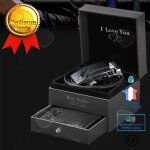Confo coffret cadeau ceinture en cuir portefeuille coffret cadeau vacances cadeau montre briquet stylo ...