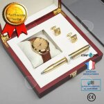 Coffret cadeau pour homme passionova portefeuille + ceinture + porte - cl�s cadeaux pratiques pour la ...