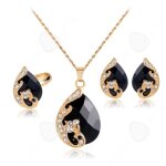 Confo ensemble de bijoux rglable pour femmes collier trois pices exquis boucles doreilles bijoux parure ...