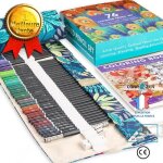 Confo� ensemble de crayons �tui � stylos �tanche 72 couleurs graffiti peint � la main crayon de couleur ...