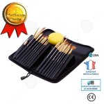 Confo ensemble de pinceaux 17 pices de pinceau dart en nylon en bois ensemble de pinceaux aquarelle ...