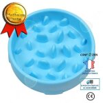 Gamelle anti glouton - confo - moyen - bleu - plastique - intrieur