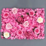 Confo mur de fleurs artificielles 40 * 60 fond dcoration murale en trois dimensions rose dahlia hortensia ...