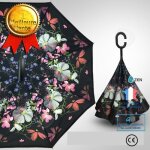 Confo parapluie automatique pliant invers imprim anti vent soleil uv parasol main libre dia. 98cm cadeau ...