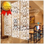 Paravent - confo - motif floral - 4 panneaux - 40 x 40 cm - blanc - plastique lger