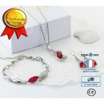 Confo parure de bijoux cristal bijoux - ange larmes dames parure de bijoux collier bracelet boucle doreille ...