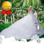 Robe de marie - confo - poupe - paillettes - jupe surdimensionne - 50 cm de haut