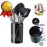 Confo silicone ustensile de cuisine en acier inoxydable 9 pices cuillre de cuisine ustensiles de cuisine ...