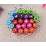 Confo tampon encre 26pcs enseignant enfant alphabet jouet ducatif scrapbooking empreinte image couleur ...
