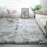 Confortable tapis antidrapant intrieur moelleux pais pour salon chambre filles enfantsgris blanc140 ...