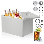 Cong�lateur coffre 74 l bac � glace encastrable inox 304 isolation mousse pu avec �vacuation et bouchon ...