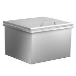 Cong�lateur coffre 74 l glaci�re encastrable en inox bac � glace avec couvercle � charni�re et bonde ...
