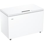 Conglateur coffre - haier - hce420e - classe e - 895 x 132x 75cm - 418 l - blanc