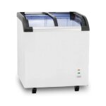 Cong�lateur coffre 180l - vitre bomb�e - - 18�c - coulissante - led int�rieur - 2 paniers - 230v