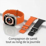 Montre connect�e bluetooth - 2. 02smartwatch pour android / ios - moniteur de fr�quence cardiaquefonctions ...