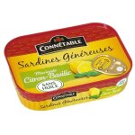Connetable - sardines gnreuses citron basilic 140g - lot de 4