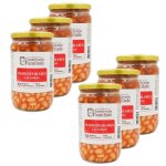 La conserverie familiale - lot 6x haricots blancs  la tomate - bocal 680g