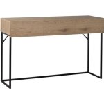 Console 3 tiroirs décor chêne l120cm - décor bois chêne - 120 cm x 29. 5 cm x 73 cm - calicosy Console 3 tiroirs décor chêne l120cm - décor bois chêne - 120 cm x 29. 5 cm x 73 cm - calicosy